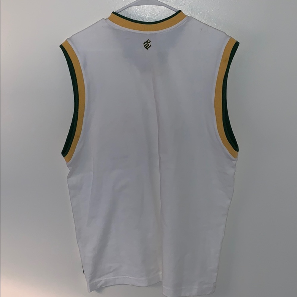 Vintage Boy’s Sz 18 Rocawear Tank top/Jersey green/white/yellow - Picture 3 of 6